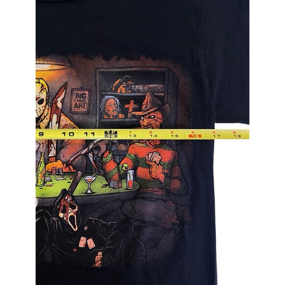 Big Chris Art Black “Cut the Deck” Horror Poker Graphic Tee No Neckline Sz Small - Picture 6 of 10